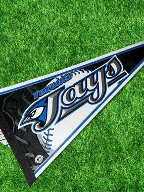 Vintage 2004 MLB Toronto Jays Blue White Black Pennant